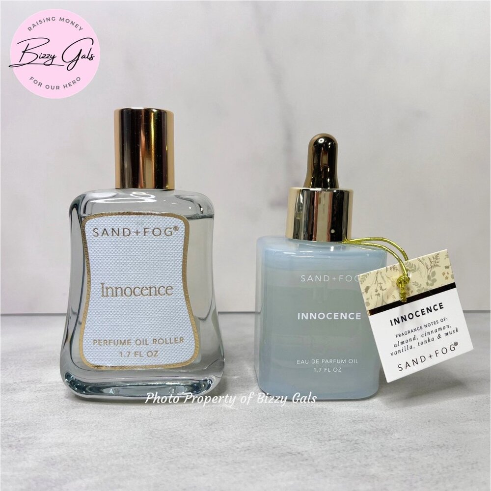 Sand + Fog INNOCENCE Perfume Oil Roller and Eau de Parfum Dropper